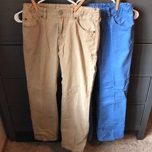 Gap Boys khaki and royal straight pants